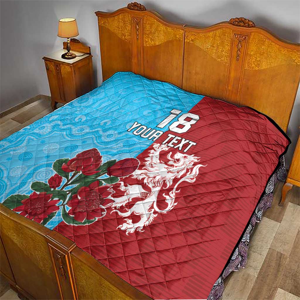 Custom British Lions Waratahs Quilt Unique Style - Aussie Hoodie