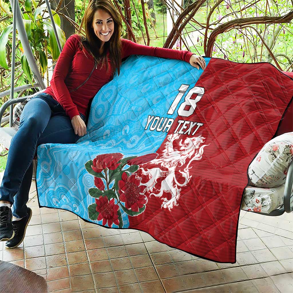 Custom British Lions Waratahs Quilt Unique Style - Aussie Hoodie