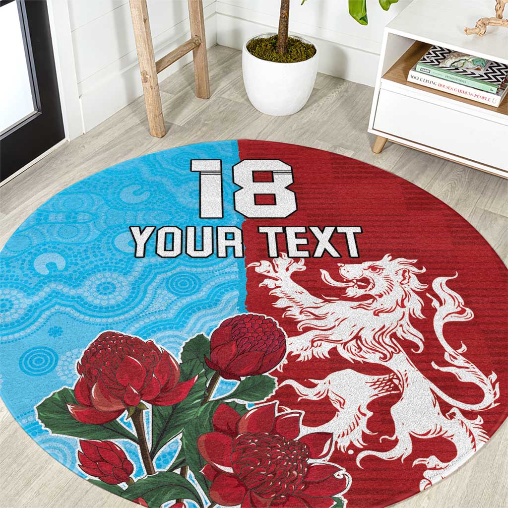 Custom British Lions Waratahs Round Carpet Unique Style - Aussie Hoodie