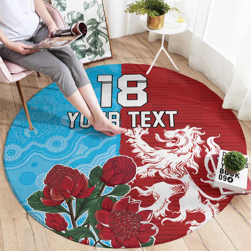 Custom British Lions Waratahs Round Carpet Unique Style - Aussie Hoodie