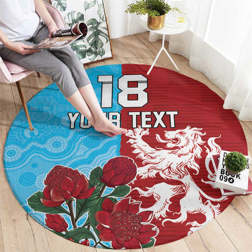 Custom British Lions Waratahs Round Carpet Unique Style - Aussie Hoodie