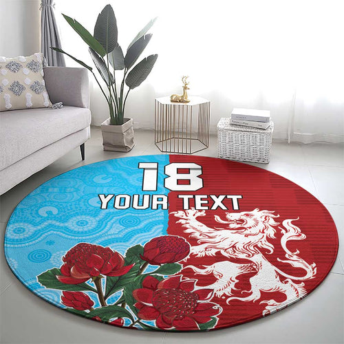 Custom British Lions Waratahs Round Carpet Unique Style - Aussie Hoodie