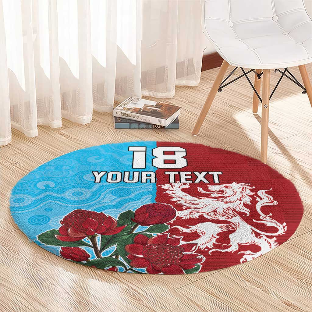 Custom British Lions Waratahs Round Carpet Unique Style - Aussie Hoodie