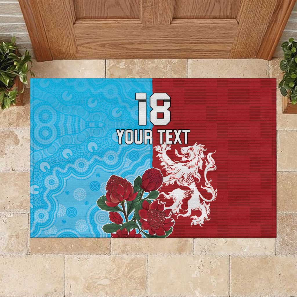 Custom British Lions Waratahs Rubber Doormat Unique Style - Aussie Hoodie