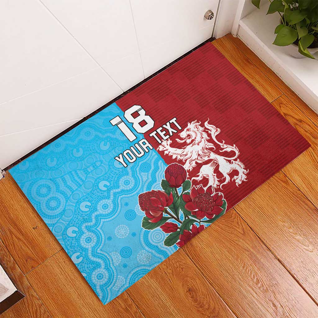 Custom British Lions Waratahs Rubber Doormat Unique Style - Aussie Hoodie