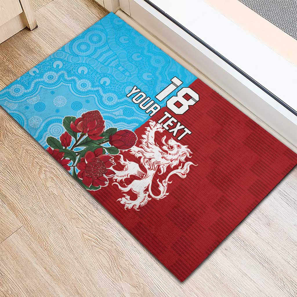 Custom British Lions Waratahs Rubber Doormat Unique Style - Aussie Hoodie