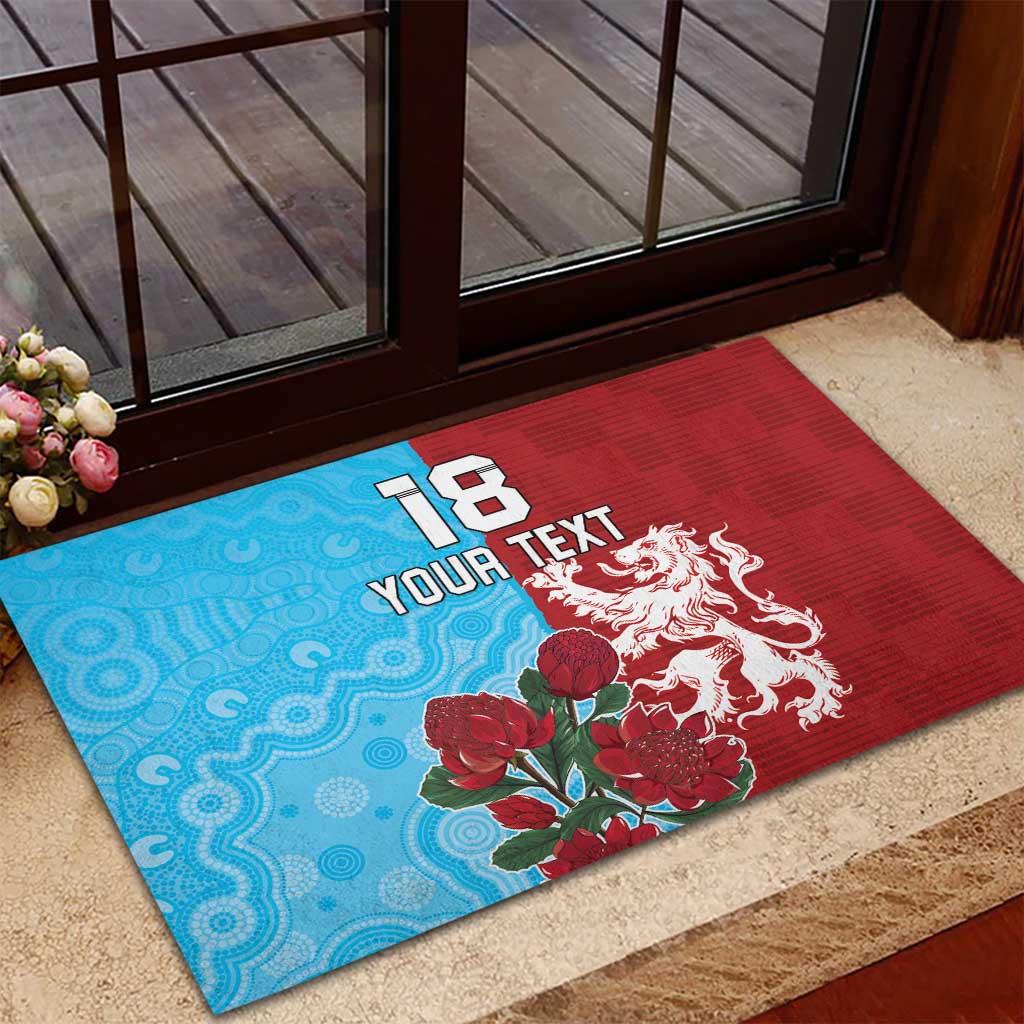 Custom British Lions Waratahs Rubber Doormat Unique Style - Aussie Hoodie