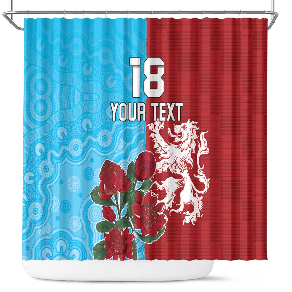 Custom British Lions Waratahs Shower Curtain Unique Style - Aussie Hoodie