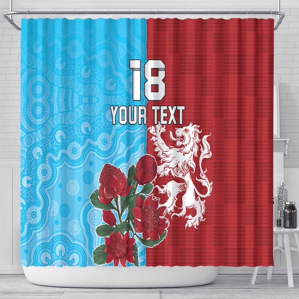 Custom British Lions Waratahs Shower Curtain Unique Style - Aussie Hoodie