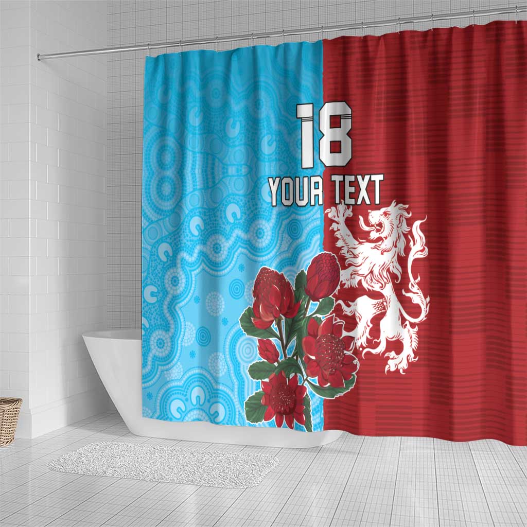 Custom British Lions Waratahs Shower Curtain Unique Style - Aussie Hoodie