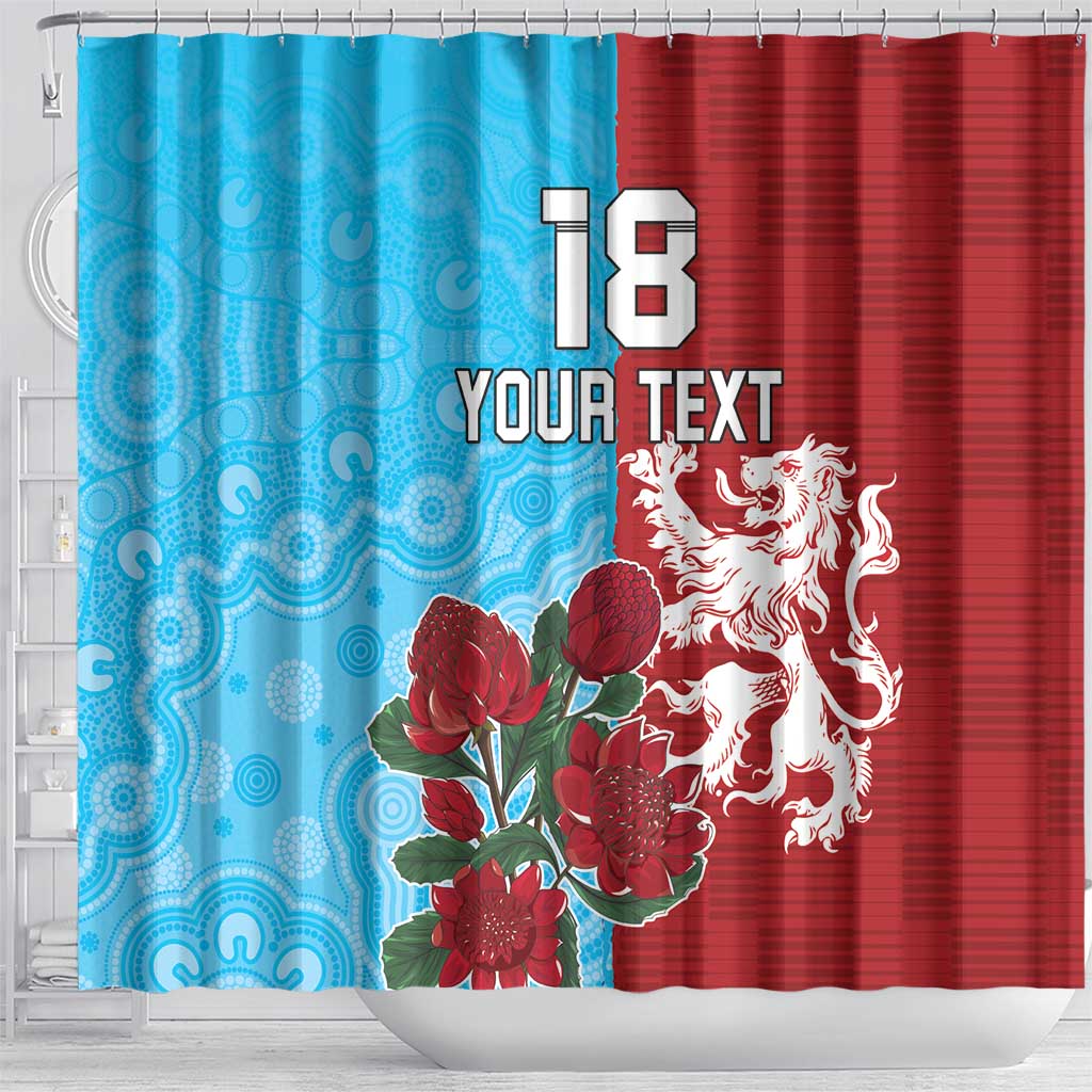 Custom British Lions Waratahs Shower Curtain Unique Style - Aussie Hoodie