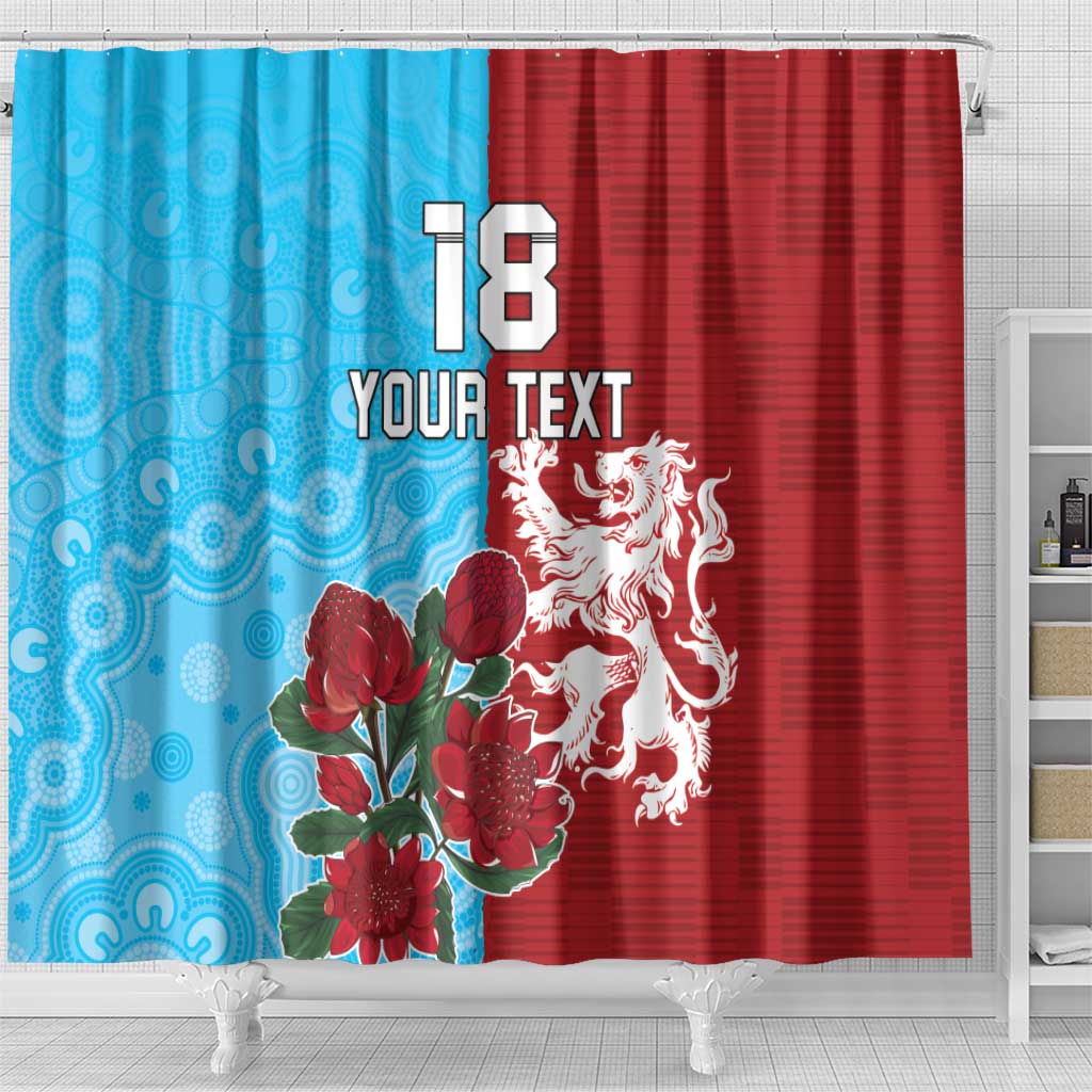 Custom British Lions Waratahs Shower Curtain Unique Style - Aussie Hoodie