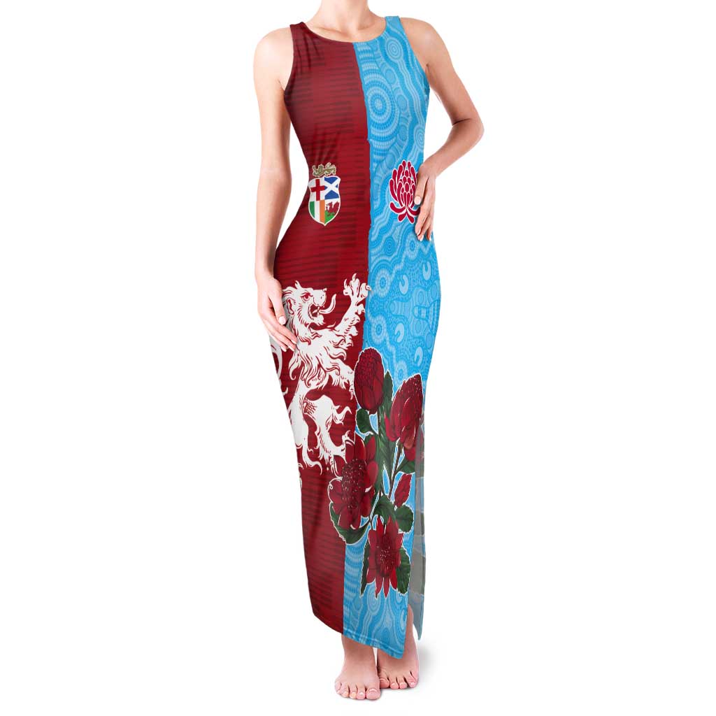 Custom British Lions Waratahs Tank Maxi Dress Unique Style - Aussie Hoodie