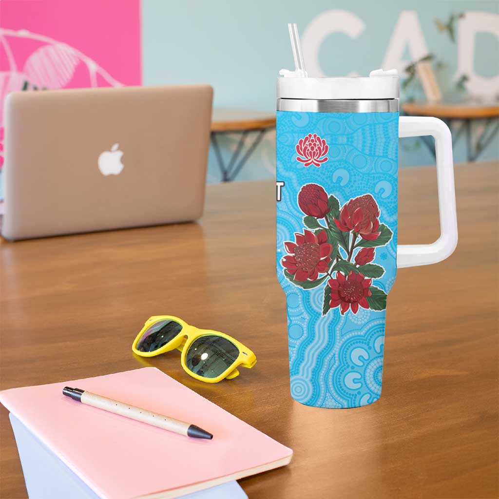 Custom British Lions Waratahs Tumbler With Handle Unique Style - Aussie Hoodie