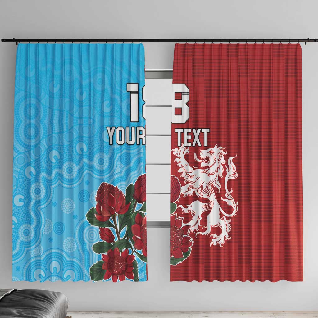 Custom British Lions Waratahs Window Curtain Unique Style - Aussie Hoodie
