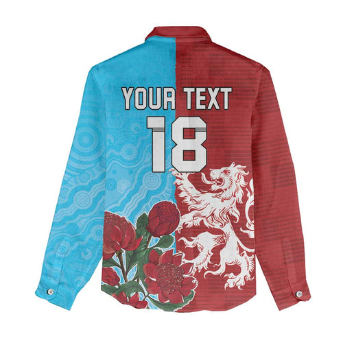 Custom British Lions Waratahs Women Casual Shirt Unique Style - Aussie Hoodie