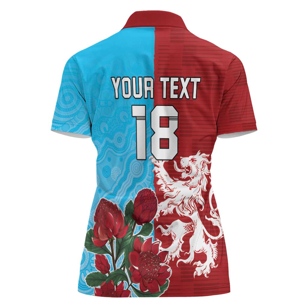 Custom British Lions Waratahs Women Polo Shirt Unique Style - Aussie Hoodie