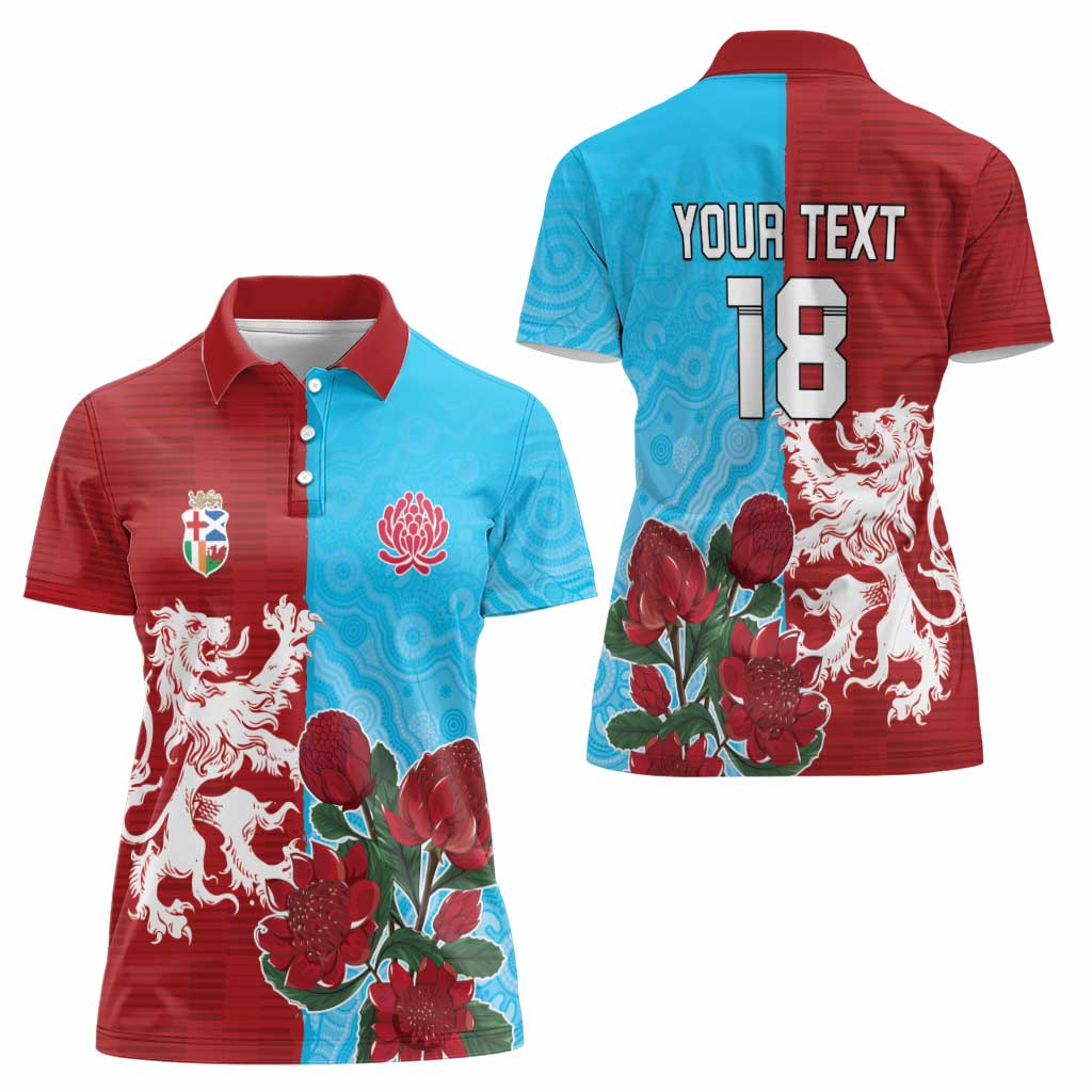 Custom British Lions Waratahs Women Polo Shirt Unique Style - Aussie Hoodie