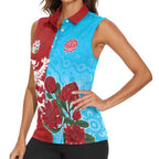 Custom British Lions Waratahs Women Sleeveless Polo Shirt Unique Style - Aussie Hoodie
