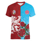 Custom British Lions Waratahs Women V-Neck T-Shirt Unique Style - Aussie Hoodie
