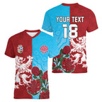 Custom British Lions Waratahs Women V-Neck T-Shirt Unique Style - Aussie Hoodie