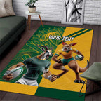 Personalized Rugby South Africa Australia Area Rug Springboks Wallabies Mascot Go Champions - Aussie Hoodie
