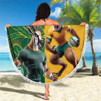 Personalized Rugby South Africa Australia Beach Blanket Springboks Wallabies Mascot Go Champions - Aussie Hoodie