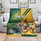Personalized Rugby South Africa Australia Blanket Springboks Wallabies Mascot Go Champions - Aussie Hoodie