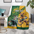 Personalized Rugby South Africa Australia Blanket Springboks Wallabies Mascot Go Champions - Aussie Hoodie