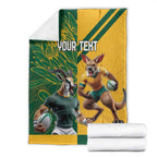 Personalized Rugby South Africa Australia Blanket Springboks Wallabies Mascot Go Champions - Aussie Hoodie