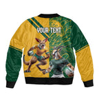 Personalized Rugby South Africa Australia Bomber Jacket Springboks Wallabies Mascot Go Champions - Aussie Hoodie