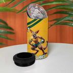 Personalized Rugby South Africa Australia 4 in 1 Can Cooler Tumbler Springboks Wallabies Mascot Go Champions - Aussie Hoodie