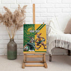 Personalized Rugby South Africa Australia Canvas Wall Art Springboks Wallabies Mascot Go Champions - Aussie Hoodie