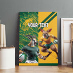 Personalized Rugby South Africa Australia Canvas Wall Art Springboks Wallabies Mascot Go Champions - Aussie Hoodie