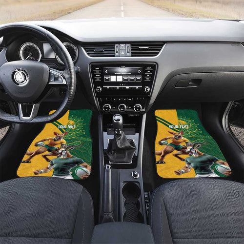 Personalized Rugby South Africa Australia Car Mats Springboks Wallabies Mascot Go Champions - Aussie Hoodie