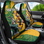 Personalized Rugby South Africa Australia Car Seat Cover Springboks Wallabies Mascot Go Champions - Aussie Hoodie