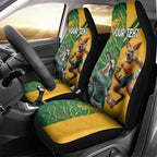 Personalized Rugby South Africa Australia Car Seat Cover Springboks Wallabies Mascot Go Champions - Aussie Hoodie
