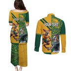 Personalized Rugby South Africa Australia Couples Matching Puletasi and Long Sleeve Button Shirt Springboks Wallabies Mascot Go Champions - Aussie Hoodie