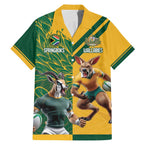 Personalized Rugby South Africa Australia Family Matching Mermaid Dress and Hawaiian Shirt Springboks Wallabies Mascot Go Champions - Aussie Hoodie