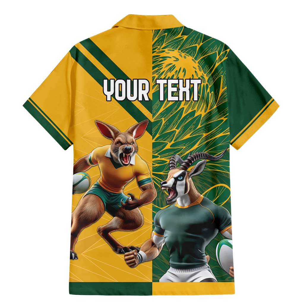 Personalized Rugby South Africa Australia Family Matching Mermaid Dress and Hawaiian Shirt Springboks Wallabies Mascot Go Champions - Aussie Hoodie