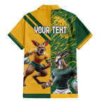 Personalized Rugby South Africa Australia Family Matching Mermaid Dress and Hawaiian Shirt Springboks Wallabies Mascot Go Champions - Aussie Hoodie