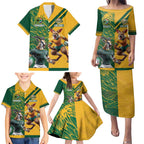 Personalized Rugby South Africa Australia Family Matching Puletasi and Hawaiian Shirt Springboks Wallabies Mascot Go Champions - Aussie Hoodie
