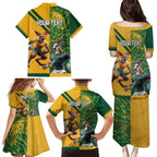 Personalized Rugby South Africa Australia Family Matching Puletasi and Hawaiian Shirt Springboks Wallabies Mascot Go Champions - Aussie Hoodie