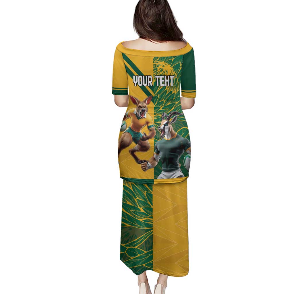 Personalized Rugby South Africa Australia Family Matching Puletasi and Hawaiian Shirt Springboks Wallabies Mascot Go Champions - Aussie Hoodie