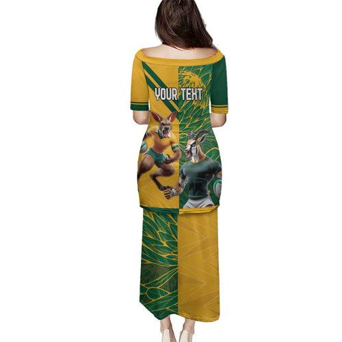 Personalized Rugby South Africa Australia Family Matching Puletasi and Hawaiian Shirt Springboks Wallabies Mascot Go Champions - Aussie Hoodie