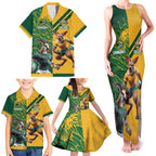 Personalized Rugby South Africa Australia Family Matching Tank Maxi Dress and Hawaiian Shirt Springboks Wallabies Mascot Go Champions - Aussie Hoodie