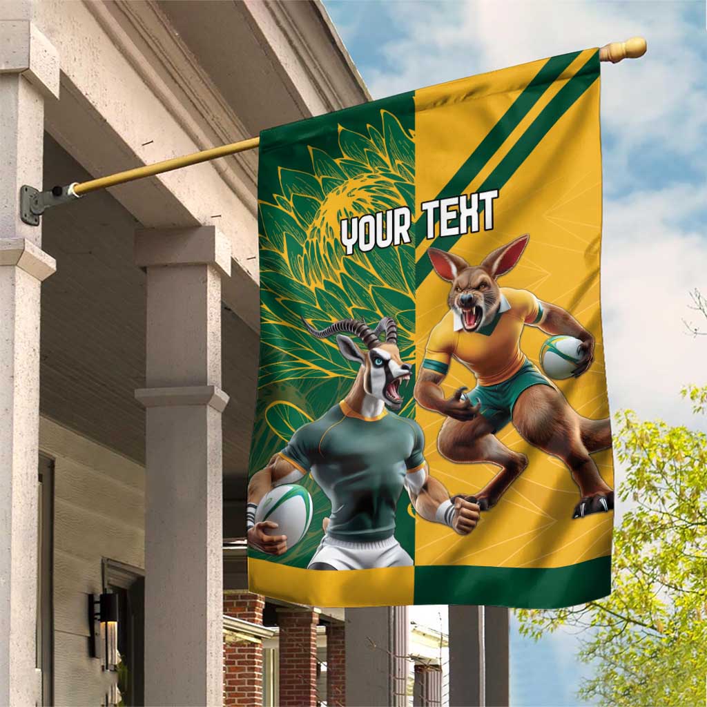 Personalized Rugby South Africa Australia Garden Flag Springboks Wallabies Mascot Go Champions - Aussie Hoodie
