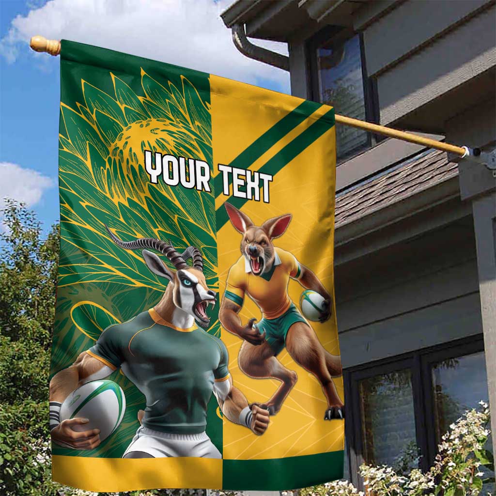 Personalized Rugby South Africa Australia Garden Flag Springboks Wallabies Mascot Go Champions - Aussie Hoodie