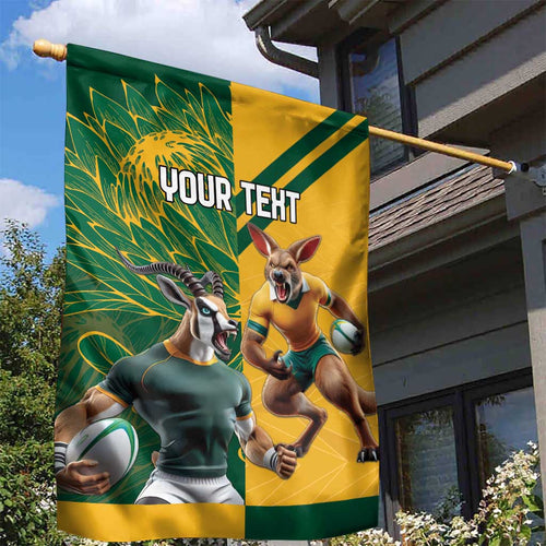 Personalized Rugby South Africa Australia Garden Flag Springboks Wallabies Mascot Go Champions - Aussie Hoodie