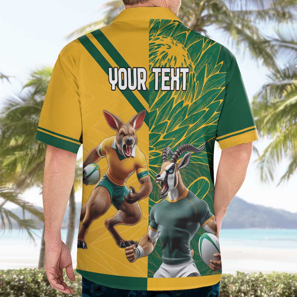 Personalized Rugby South Africa Australia Hawaiian Shirt Springboks Wallabies Mascot Go Champions - Aussie Hoodie